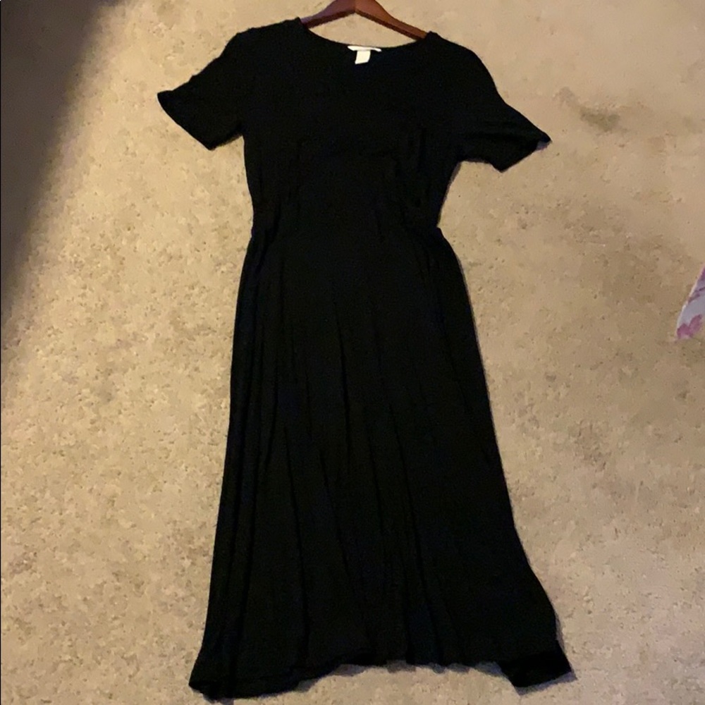 H&M black jersey dress L